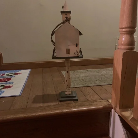 Rustic Wooden Birdhouse with Heart Accents - Picture 6 of 7